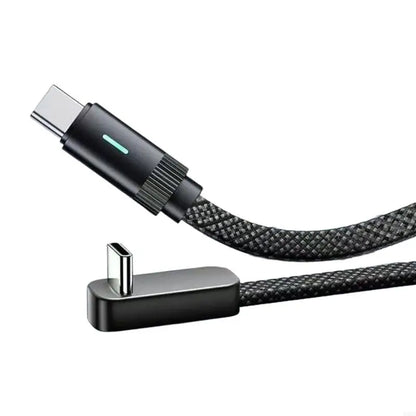Flexible Angled Type C to Type C Cable Builting in Light for Easy Night Use 896C