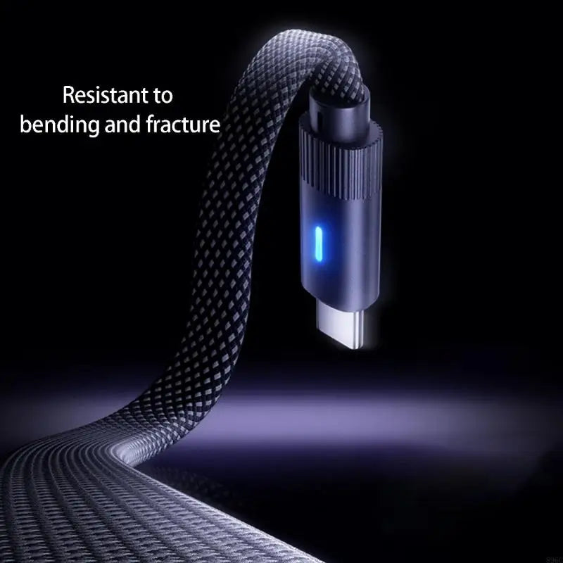 Flexible Angled Type C to Type C Cable Builting in Light for Easy Night Use 896C
